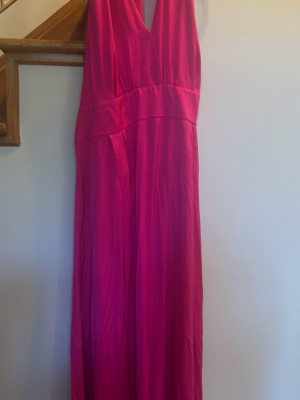 Hot Pink Halter Maxi Dress
